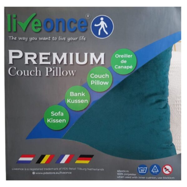 Sierkussenhoes set van 2st Zee Groen 45x45cm