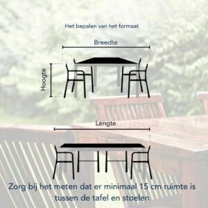 Tuinmeubelhoes zilver/grijs 160x160cm - Afbeelding 3