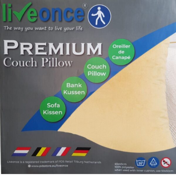 Sierkussenhoes Set van 2st Creme Geel 45x45cm - LiveOnce® Málaga