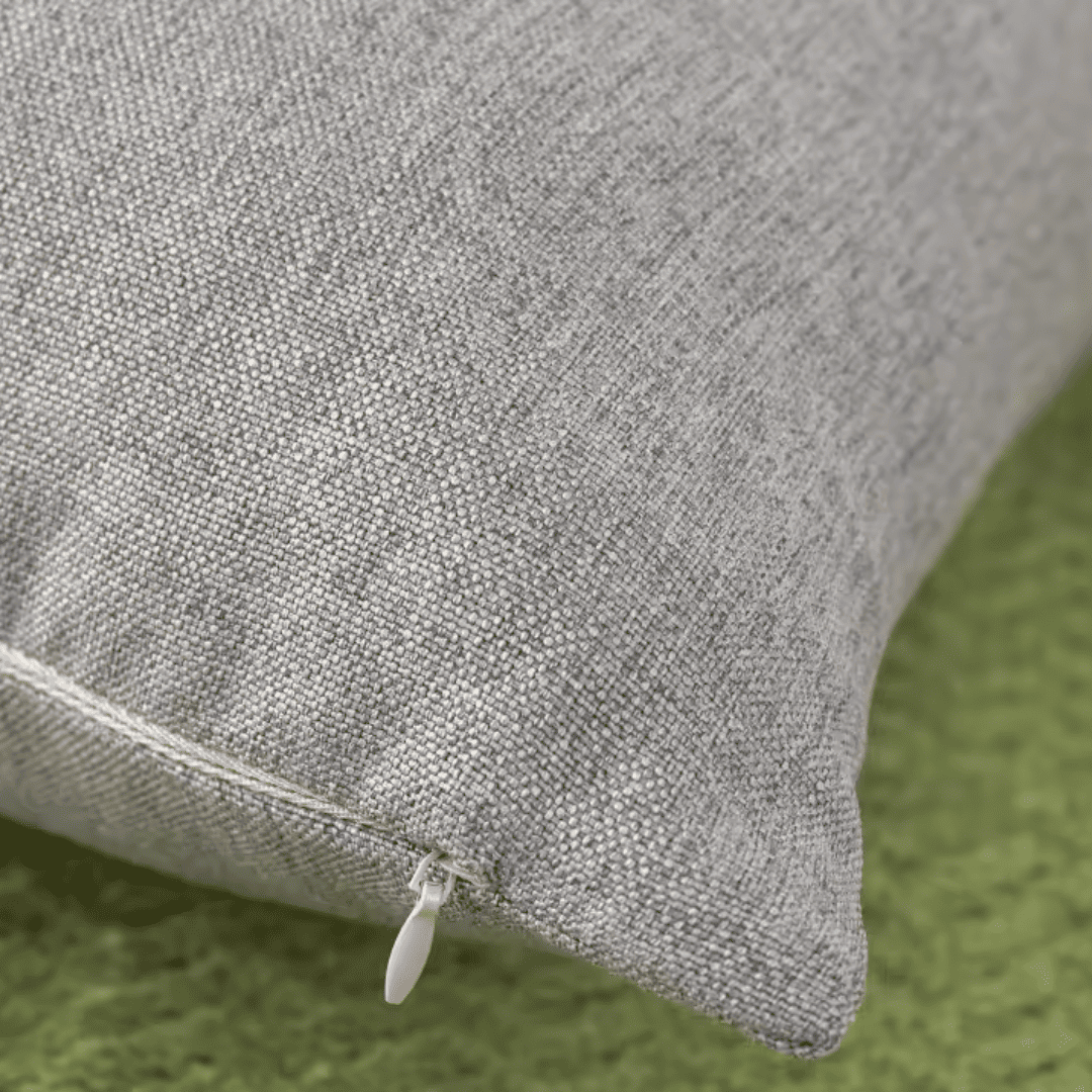 buitenkussen hoes 2 Stuks 45x45 Donker Grijs Linnen Look Effen - Afbeelding 5