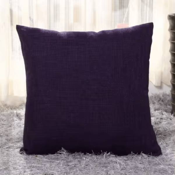 Sierkussenhoes set van 2 Stuks 45x45 Mooi zwart Linnen Look Effen
