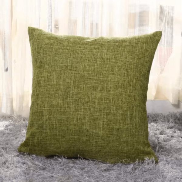 Sierkussenhoes set van 2 Stuks 45x45 Rustig Groen Linnen Look Effen