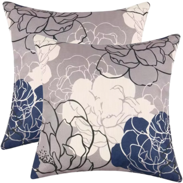buitenkussen hoes 2stuks 45x45 art bloemen design5