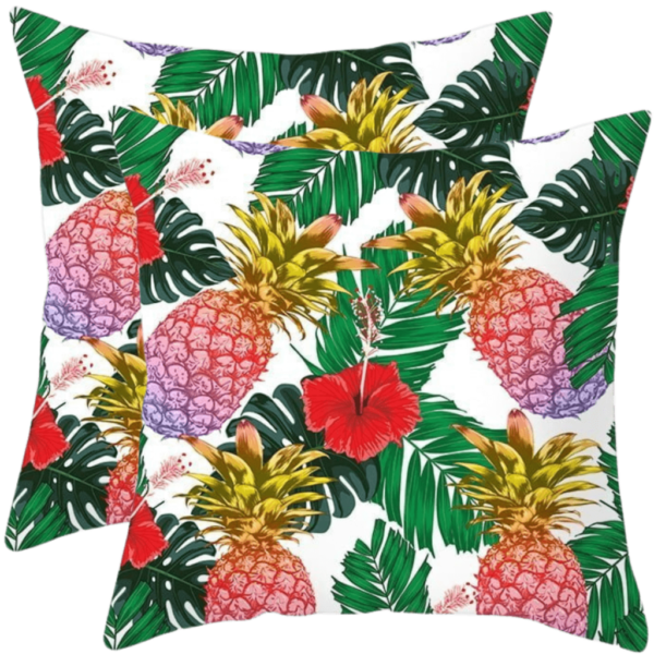 Tuinkussen-hoes set van 2st Tropisch Design Nice 45x45cm - Waterafstotend