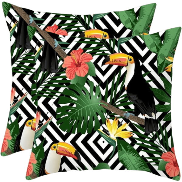 Tuinkussen-hoes set van 2st Tropisch South Beach 45x45cm