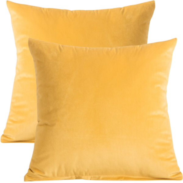 Sierkussenhoes Set van 2st Goud Geel 45x45cm - LiveOnce® Velours