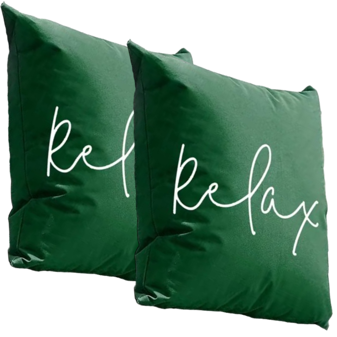 buiten kussen- 45x45 relax donker-groen